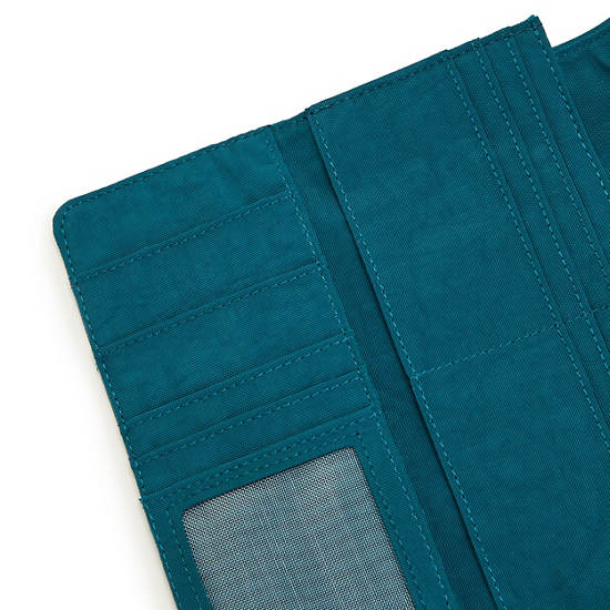 Kipling Money Land Snap Wallet Portefeuille Turquoise | België 1021JP